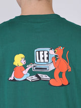 LOOSE FIT LEE X AKID FROM YESTERDAY COLLECTION MEN'S SHORT SLEEVE T-SHIRT GREEN