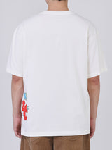 เสื้อยืดแขนสั้นผู้ชาย คอลเลคชั่น LEE X AKID FROM YESTERDAY LOOSE FIT สีครีม