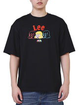 LOOSE FIT LEE X AKID FROM YESTERDAY COLLECTION MEN'S SHORT SLEEVE T-SHIRT BLACK