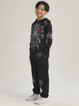 กางเกงยาวขาจั๊มเด็กผู้ชาย คอลเลคชั่น HALLOWEEN สีดำ