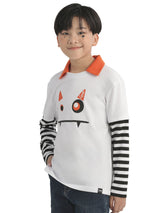 REGULAR FIT HALLOWEEN COLLECTION BOY / GIRL'S TEE LONG SLEEVE WHITE