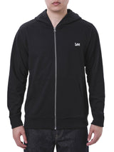REGULAR FIT MEN'S ZIP UP HOODIE BLACK