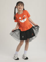 กระโปรงเด็กผู้หญิง คอลเลคชั่น HALLOWEEN สีดำ