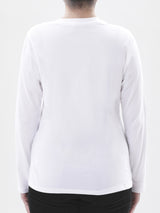 REGULAR FIT WOMEN'S LONG SLEEVE T-SHIRT WHITE
