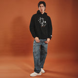 เสื้อฮู้ดดี้แบบสวมผู้ชาย คอลเลคชั่น LEE X AKID FROM YESTERDAY LOOSE FIT สีดำ