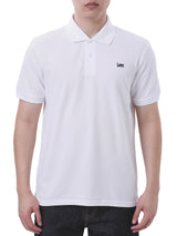 เสื้อยืดโปโลผู้ชาย ทรงตรง สีขาว