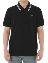 REGULAR FIT MEN'S SHORT SLEEVE POLO BLACK