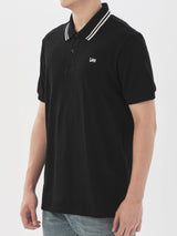 REGULAR FIT MEN'S SHORT SLEEVE POLO BLACK