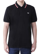 REGULAR FIT MEN'S SHORT SLEEVE POLO BLACK