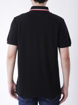 REGULAR FIT MEN'S SHORT SLEEVE POLO BLACK