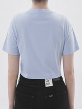 CROPPED FIT WOMEN'S SHORT SLEEVE T-SHIRT BLUE