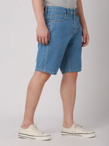 กางเกงขาสั้นผู้ชาย สียีนส์อ่อน