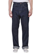 กางเกงยีนส์ผู้ชาย RETRO STRAIGHT FIT เอวสูง ทรงกระบอก สียีนส์เข้ม