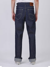 กางเกงยีนส์ผู้ชาย RETRO STRAIGHT FIT เอวสูง ทรงกระบอก สียีนส์เข้ม