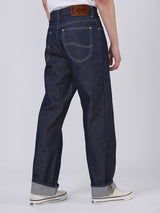 กางเกงยีนส์ผู้ชาย RETRO STRAIGHT FIT เอวสูง ทรงกระบอก สียีนส์เข้ม