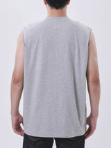 เสื้อยืดแขนกุดผู้ชาย COMFORT FIT สีเทา