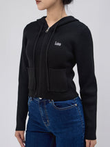 SLIM FIT DENIM OBSESSION COLLECTION WOMEN'S ZIP UP HOODIE BLACK