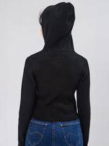 SLIM FIT DENIM OBSESSION COLLECTION WOMEN'S ZIP UP HOODIE BLACK