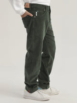 REGULAR FIT LEE X AKID FROM YESTERDAY COLLECTION MID RISE BOY'S PANTS GREEN