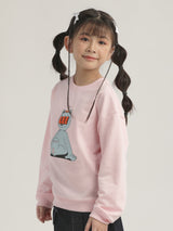 OVERSIZE FIT LEE X AKID FROM YESTERDAY COLLECTION GIRL'S SWEATSHIRT PINK