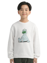 OVERSIZE FIT LEE X AKID FROM YESTERDAY COLLECTION BOY'S SWEATSHIRT WHITE