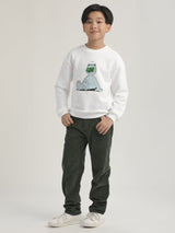 OVERSIZE FIT LEE X AKID FROM YESTERDAY COLLECTION BOY'S SWEATSHIRT WHITE