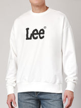 เสื้อสเวตเชิ้ตผู้ชาย LOOSE FIT สีขาว