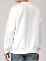 เสื้อสเวตเชิ้ตผู้ชาย LOOSE FIT สีขาว