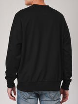 เสื้อสเวตเชิ้ตผู้ชาย LOOSE FIT สีดำ