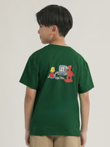 REGULAR FIT LEE X AKID FROM YESTERDAY COLLECTION BOY'S SHORT SLEEVE T-SHIRT GREEN