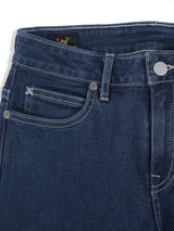 กางเกงยีนส์ผู้หญิง NORMA FIT เอวกลาง ทรงเข้ารูป สียีนส์กลาง