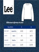 เสื้อยืดแขนยาวผู้ชาย คอลเลคชั่น LEE X SAUCONY RELAXED FIT สีครีม