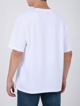 เสื้อยืดแขนสั้นผู้ชาย LOOSE FIT สีขาว