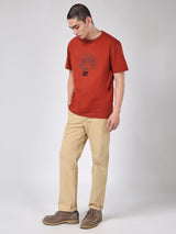 REGULAR FIT 101 COLLECTION MID RISE MEN'S PANTS BROWN