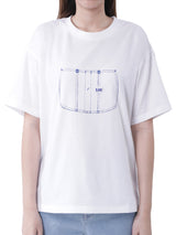 เสื้อยืดแขนสั้นผู้หญิง OVERSIZE FIT สีขาว