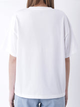 เสื้อยืดแขนสั้นผู้หญิง OVERSIZE FIT สีขาว