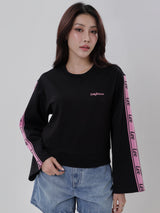 CROPPED FIT DENIM OBSESSION COLLECTION WOMEN'S SWEATSHIRT BLACK