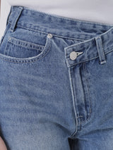 WIDE LEG FIT DENIM OBSESSION COLLECTION HIGH RISE RELAXED WOMEN'S JEANS LIGHT INDIGO