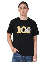 เสื้อยืดแขนสั้นผู้ชาย คอลเลคชั่น 101 COMFORT FIT สีดำ