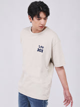 LOOSE FIT 101 COLLECTION MEN'S SHORT SLEEVE T-SHIRT BEIGE