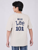 LOOSE FIT 101 COLLECTION MEN'S SHORT SLEEVE T-SHIRT BEIGE