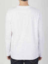 เสื้อยืดแขนยาวผู้ชาย ทรงตรง สีขาว