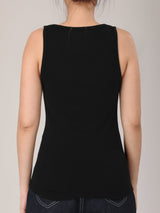REGULAR FIT WOMEN'S TANK TOP BLACK