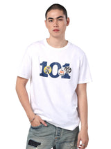 เสื้อยืดแขนสั้นผู้ชาย คอลเลคชั่น 101 COMFORT FIT สีขาว