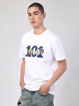 เสื้อยืดแขนสั้นผู้ชาย คอลเลคชั่น 101 COMFORT FIT สีขาว