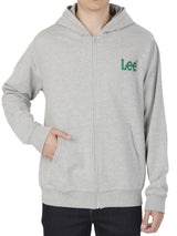 เสื้อฮู้ดดี้มีซิปผู้ชาย ทรงตรง สีเทา