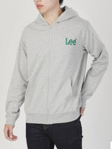 เสื้อฮู้ดดี้มีซิปผู้ชาย ทรงตรง สีเทา