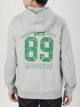 เสื้อฮู้ดดี้มีซิปผู้ชาย ทรงตรง สีเทา