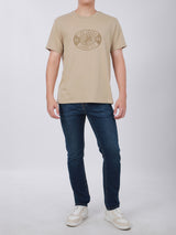 REGULAR FIT MEN'S SHORT SLEEVE T-SHIRT BEIGE
