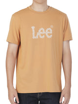 เสื้อยืดแขนสั้นผู้ชาย ทรงตรง สีน้ำตาล